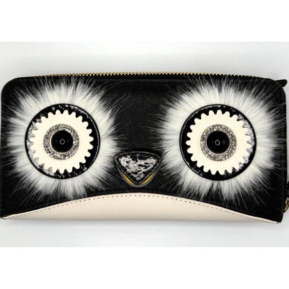 Kate Spade New York Black‎ Dashing Beauty Penguin Lacey Wallet NWT - Picture 1 of 8